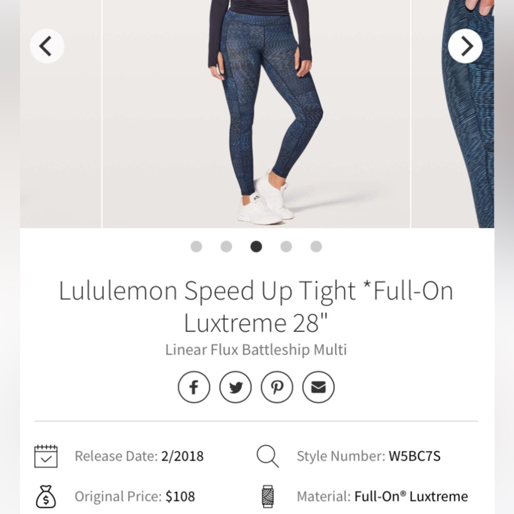 Lululemon speed up tight size 4